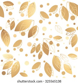 Fall banner with Gold leaves. Vector illustration EPS 10