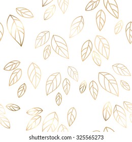 Fall banner with Gold leaves. Vector illustration EPS 10