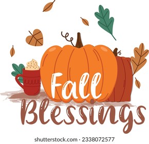 fall blessings t shirt design