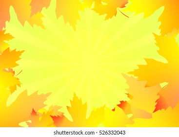 Fall brochure, flyer design template, size A4, vector illustration