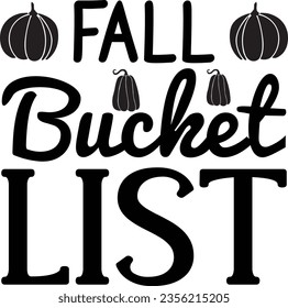 Fall Bucket List - Fall SVG design