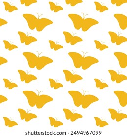 Fall Butterfly Seamless Pattern Design