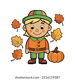 fall clipart vector illustration design