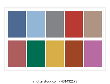 Fall Colors for 2016. Colors of the Year, Palette Fashion Colors. without Name. Vector Illustration