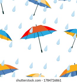 Fall is coming pattern. Autumn time. Flat cartoon illustration isolated on white background.