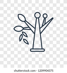 Fall concept vector linear icon isolated on transparent background, Fall concept transparency concept in outline style
