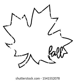 Fall Decor vector digital design. Maple Leaf grunge sign. Thankful sign clip art. Thanksgiving digital design.. Isolated transparent background. Distressed.