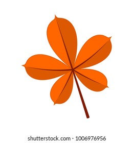 Fall Digitate Finger-like Lobes Leaf Vector Illustration Graphic Design