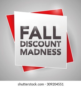 FALL DISCOUNT MADNESS , poster design element