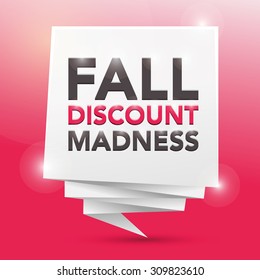 FALL DISCOUNT MADNESS , poster design element