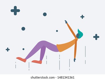fall down flat vector illustrations