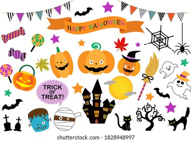 Fall Event. Halloween illustration set.