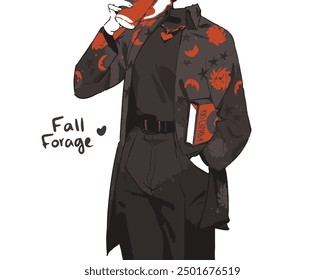 Fall Fashion Autumn Aesthetic Illustration 