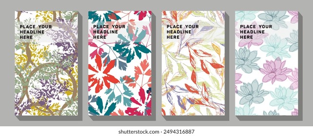  Fall fest party holiday traditional celebration invitation with flying multicolored foliage leaf Floral, effective, multicolored fabric patterns. 