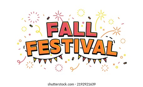 Fall Festival Banner Template. Advertising Design For Social Network Vector.