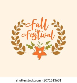 Fall Festival element Vector design illustration Template