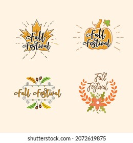 Plantilla de ilustración de diseño de vectores del elemento Fall Festival