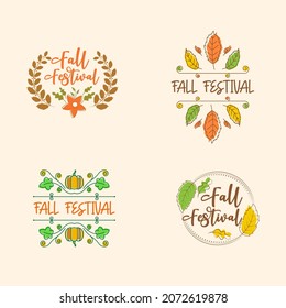 Plantilla de ilustración de diseño de vectores del elemento Fall Festival