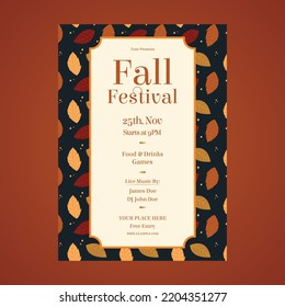 Fall Festival Flyer Layout, Illustrator