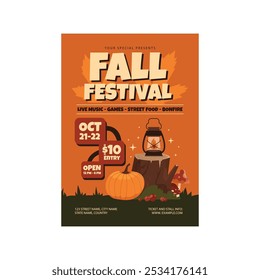 Fall Festival Flyer Diseño de Plantilla de póster