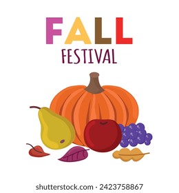 Fall festival icon clipart avatar logotype isolated vector illustration