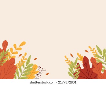Fall festival of minimalist vector background. Autumn season background modern minimalist vector poster template. - Powered by Shutterstock - Get 15% off with code: PIKWIZARD15