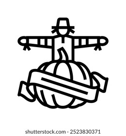 fall festivals autumn line icon vector. fall festivals autumn sign. isolated contour symbol black illustration