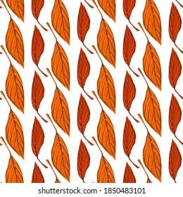 fall foliage seamless vector pattern, autumn leaf print
