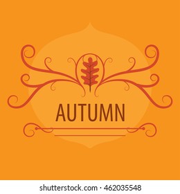 Fall foliage. Vector illustration in flat style isolated from the background