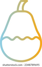 Fall Food Fruits Gradient Line Icon