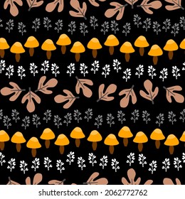 fall forest vector seamless pattern