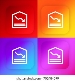 Fall four color gradient app icon set