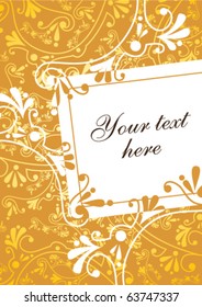 fall frame with floral elements