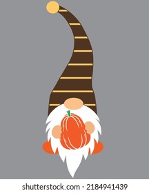 Fall Gnome with Pumpkin 3
