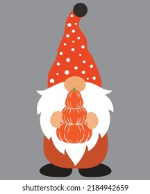 Gnome de otoño con calabaza 5