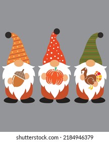 Fall Gnomes 10 Autumn Vector File