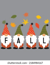 Fall Gnomes 14 Autumn Vector File