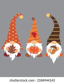 Fall Gnomes 2 Autumn Vector File