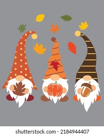 Fall Gnomes 3 Autumn Vector File