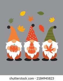 Fall Gnomes 7 Otoño Vector File