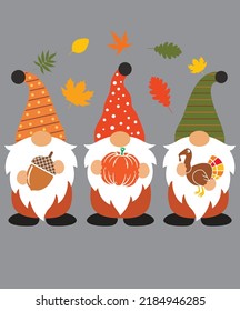 Fall Gnomes 9 Otoño Vector File