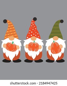 Fall Gnomes Pumpkin 2 Stock Vector (Royalty Free) 2184947425 | Shutterstock