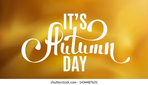 Fall golden defocused abstract background, autumn nature vector design