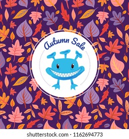 Fall Halloween decorative background