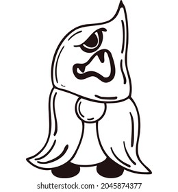 fall halloween gnome hand drawn doodle clip art illustration. Vector EPS10
