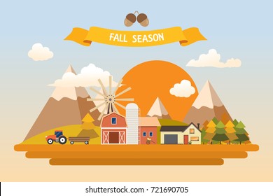 fall harvest farming background