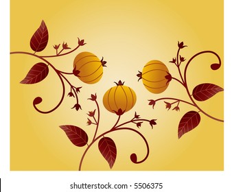 fall harvest vector (use with or without pumpkins)