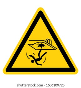 Fall Hazard Symbol Sign, Vector Illustration, Isolate On White Background Label. EPS10