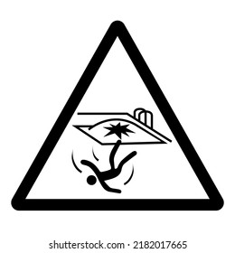 Fall Hazard Symbol Sign, Vector Illustration, Isolate On White Background Label. EPS10