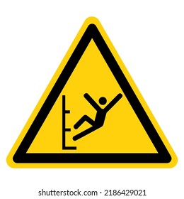 Fall hazard Symbol Sign, Vector Illustration, Isolate On White Background Label .EPS10